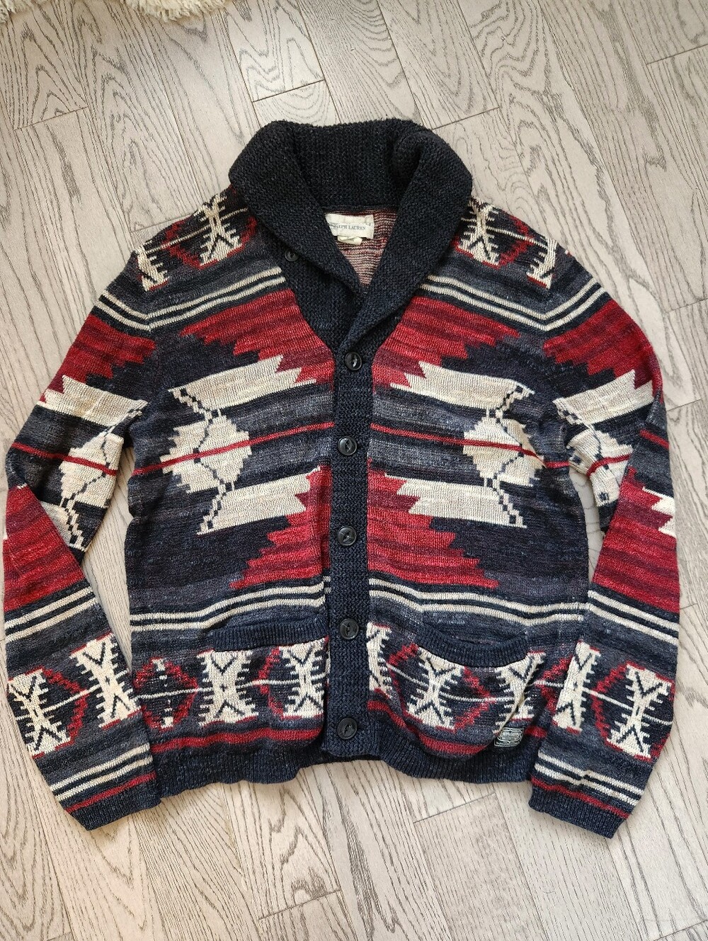 Denim & Supply Ralph Lauren Southwestern Aztec Shawl Collar Cardigan Large